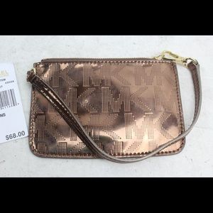 Michael Kors Metallic Wristlet